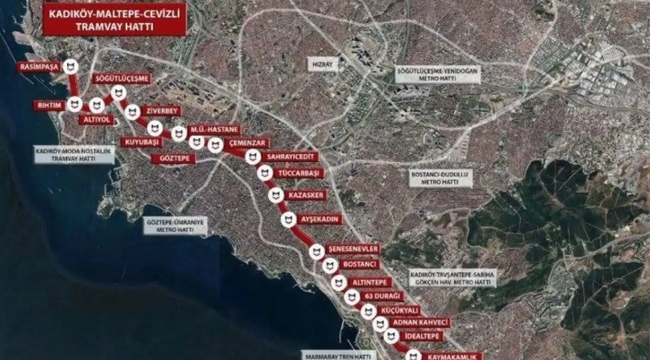 Üsküdar Maltepe Tramvayı Hattı Geliyor