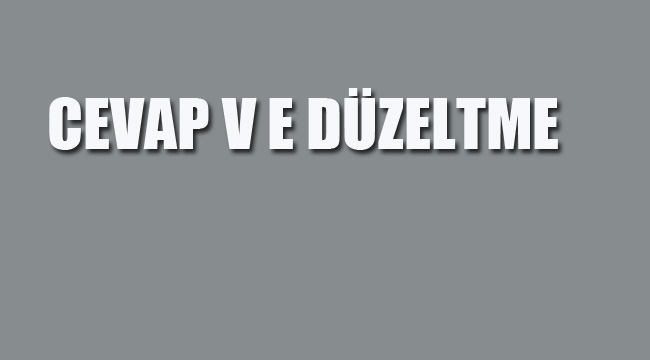 Cevap ve Düzeltme