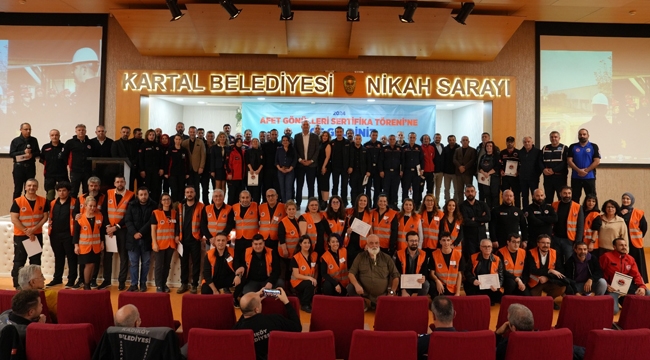 Kartal Belediyesi AFAD Orta Seviye Akreditasyon Belgesini Aldı 