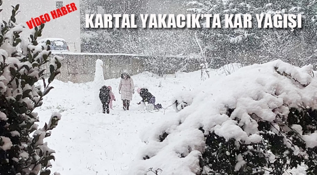 Kartal Yakacık'ta Yoğun Kar Yağışı, Çocukların Kar Keyfi